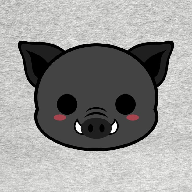 Cute Black Boar by alien3287